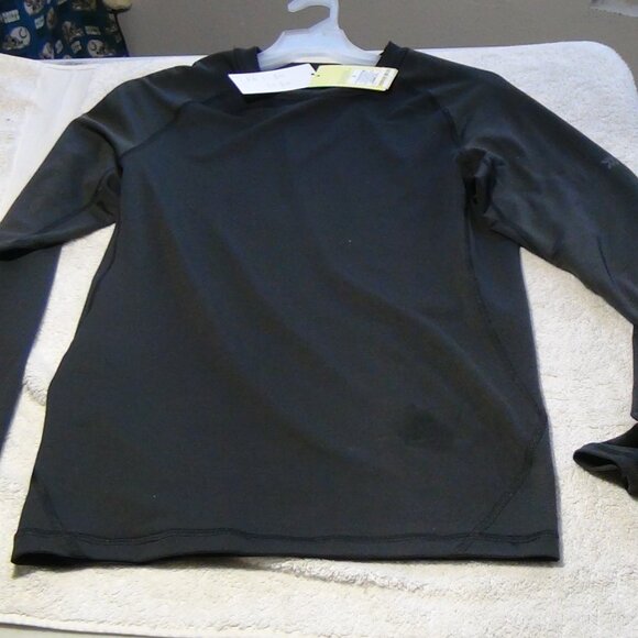 ALL IN MOTION Men's Shirt Stretch Polyester Fitted Long Sleeve Black Size Small - Picture 1 of 11